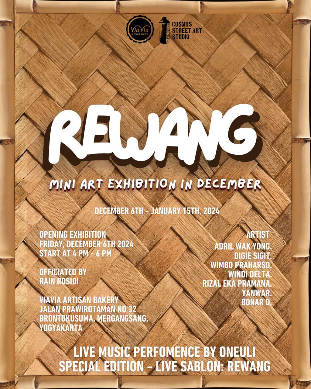 ViaVia Artisan Bakery x Cosmos Street Art: REWANG (Mini art exhibition)